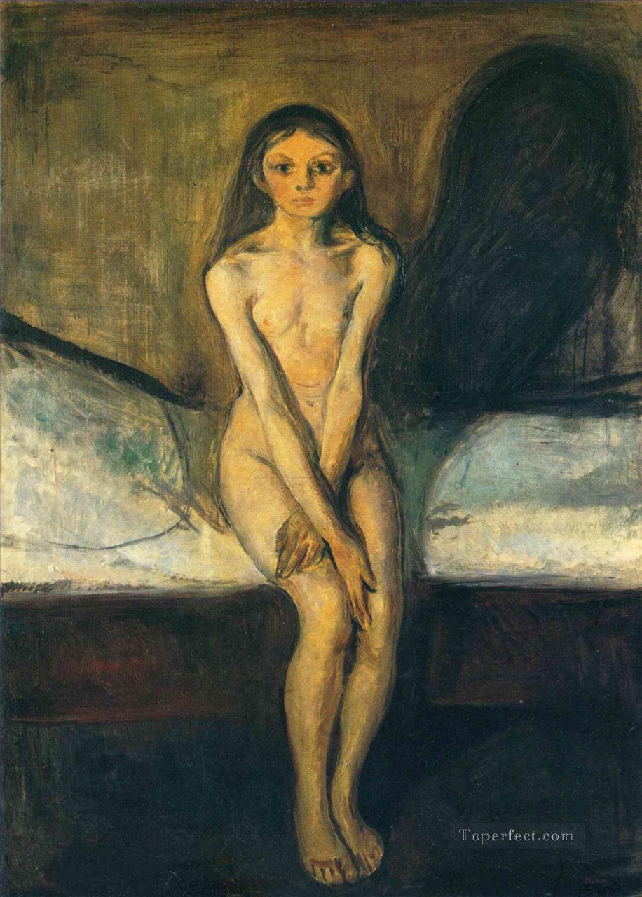 pubertad 1894 Edvard Munch Pintura al óleo